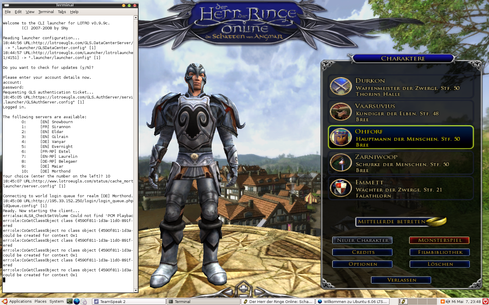 Lord of the Rings Online on Linux